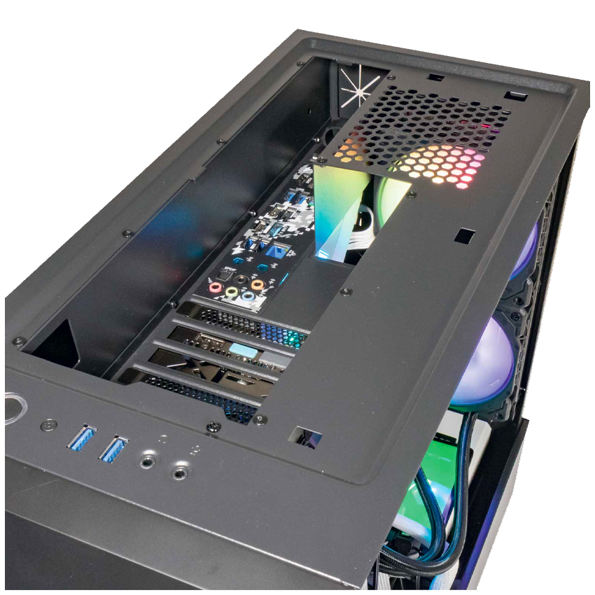 Gabinete Sharkoon Rev100 Argb 2 Fan Atx Negro Mid Tower